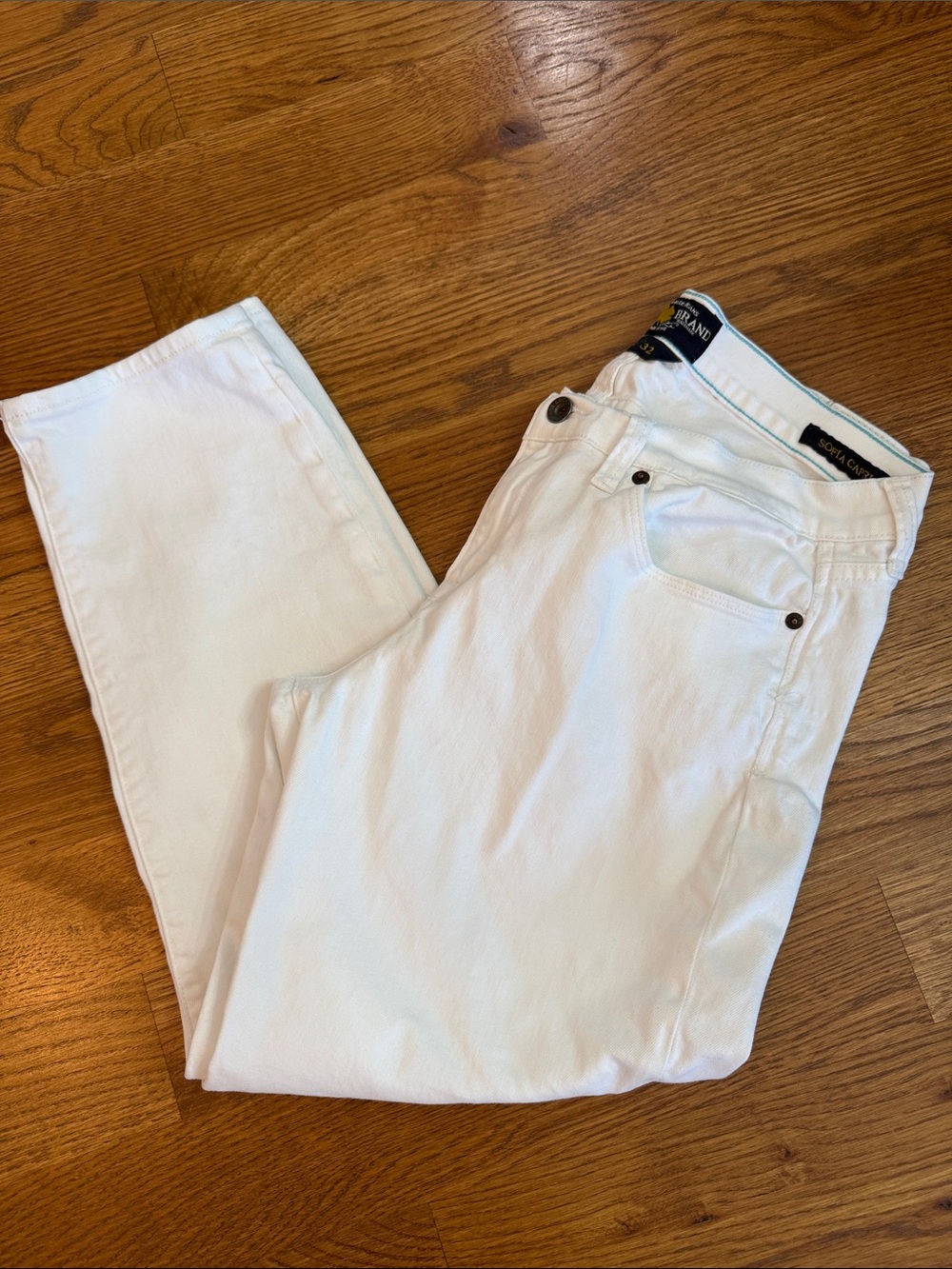 Lucky Brand Sofia Capri White Stretch Jeans Size 14/32 - Picture 9 of 9